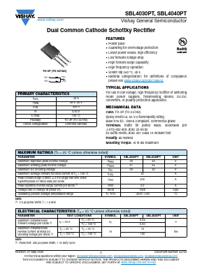 SBL4030PT-E3/45 Datasheet PDF Vishay Semiconductors