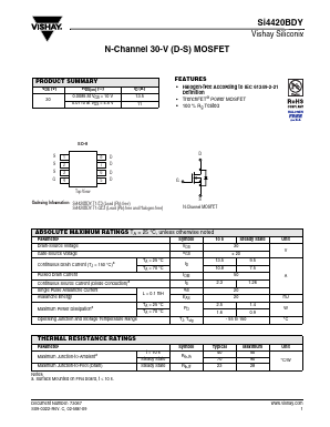 SI4420BDY Datasheet PDF Vishay Semiconductors