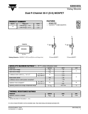 SI6933DQ Datasheet PDF Vishay Semiconductors