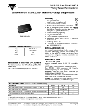 SMAJ110C Datasheet PDF Vishay Semiconductors