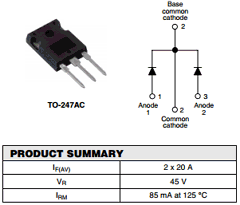 MBR4045WT Datasheet PDF Vishay Semiconductors
