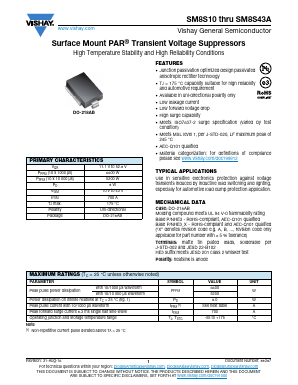 SM8S10 Datasheet PDF Vishay Semiconductors