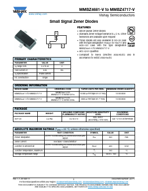 MMBZ4692-V Datasheet PDF Vishay Semiconductors