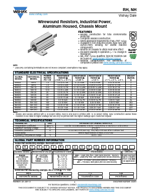 RH010300R0FC02 Datasheet PDF Vishay Semiconductors
