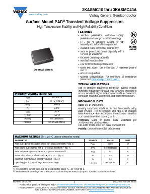 3KASMC11AHE39AT Datasheet PDF Vishay Semiconductors
