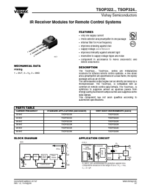 TSOP32230 Datasheet PDF Vishay Semiconductors