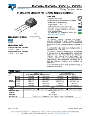 TSOP34438 Datasheet PDF Vishay Semiconductors