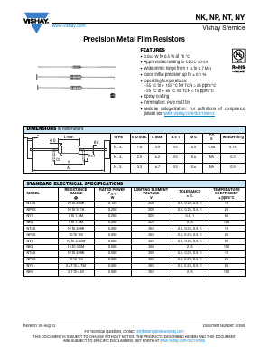 NT4220R0JR26 Datasheet PDF Vishay Semiconductors
