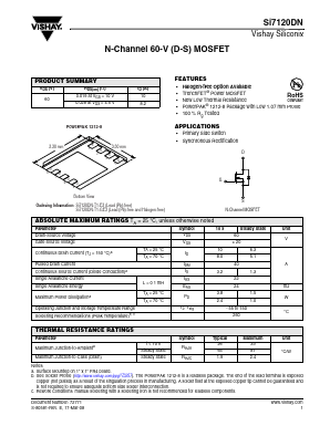 SI7120DN-T1-GE3 Datasheet PDF Vishay Semiconductors