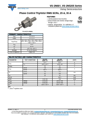 VS-2N683 Datasheet PDF Vishay Semiconductors