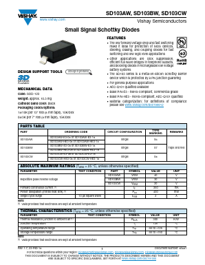 SD103CW Datasheet PDF Vishay Semiconductors
