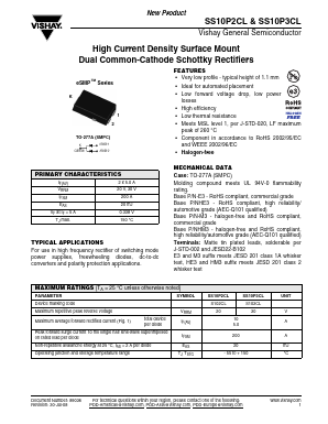 SS10P3CL Datasheet PDF Vishay Semiconductors