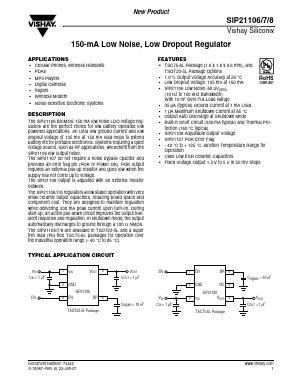 SIP21106DVP-18-E3 Datasheet PDF Vishay Semiconductors