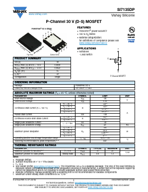 SI7135DP Datasheet PDF Vishay Semiconductors