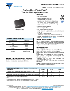 SMBJ54A-E3 Datasheet PDF Vishay Semiconductors