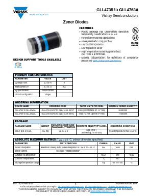 GLL4745A Datasheet PDF Vishay Semiconductors