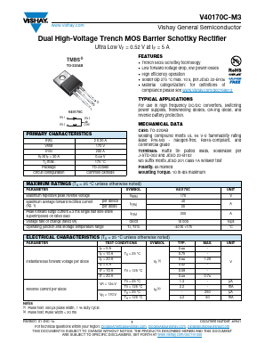 V40170C-M3 Datasheet PDF Vishay Semiconductors