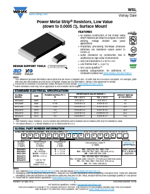 WSL2010R0300DTG Datasheet PDF Vishay Semiconductors