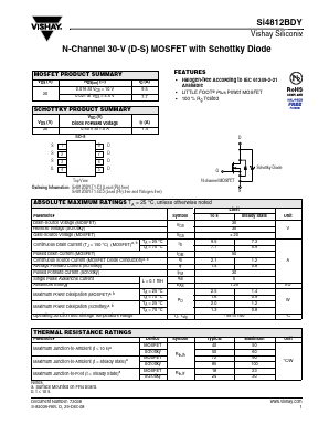 SI4812BDY-T1-E3 Datasheet PDF Vishay Semiconductors