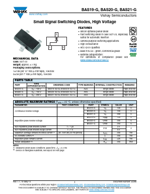 BAS19-G3-08 Datasheet PDF Vishay Semiconductors