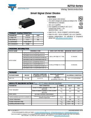 BZT52C30-E3-18 Datasheet PDF Vishay Semiconductors