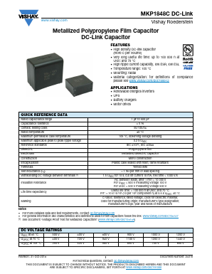 MKP1848C62250JP4 Datasheet PDF Vishay Semiconductors