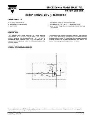 SIA911ADJ Datasheet PDF Vishay Semiconductors
