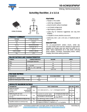 VS-6CWQ03FNTRRPBF Datasheet PDF Vishay Semiconductors