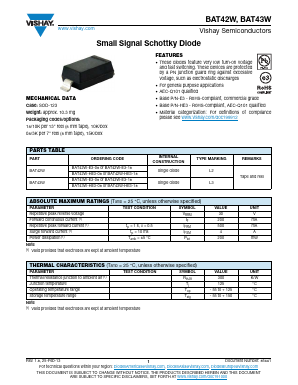 BAT42W-E3-18 Datasheet PDF Vishay Semiconductors