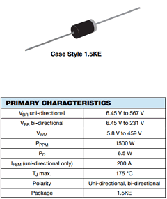 1.5KE160AHE3/54 Datasheet PDF Vishay Semiconductors