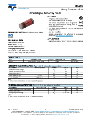 BAS85-GS08 Datasheet PDF Vishay Semiconductors