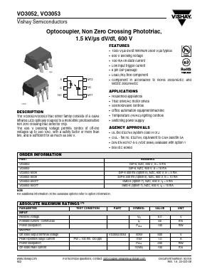 VO3053-X007T_08 Datasheet PDF Vishay Semiconductors