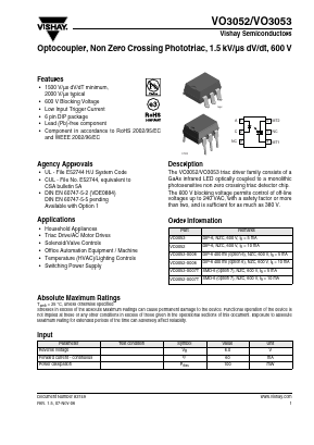 VO3053_06 Datasheet PDF Vishay Semiconductors