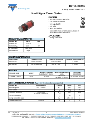 BZT55C10 Datasheet PDF Vishay Semiconductors