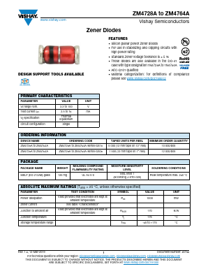 ZM4747A Datasheet PDF Vishay Semiconductors