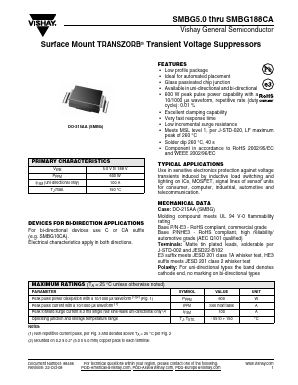 SMBG26C-E3/52 Datasheet PDF Vishay Semiconductors
