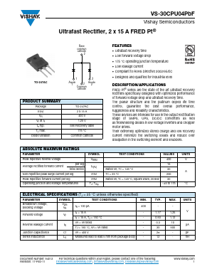 30CPU04PBF_11 Datasheet PDF Vishay Semiconductors