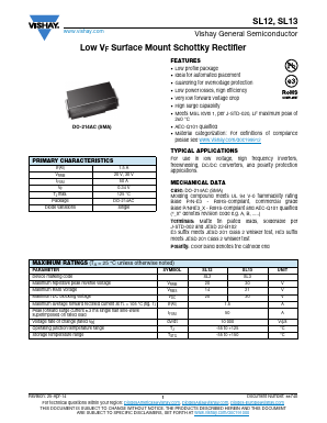 SL12-E3/61T Datasheet PDF Vishay Semiconductors