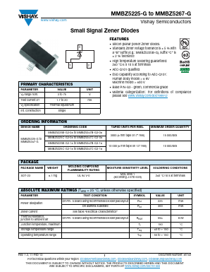 MMBZ5250B-G3-08 Datasheet PDF Vishay Semiconductors