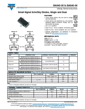 BAS40-04-E3-18 Datasheet PDF Vishay Semiconductors