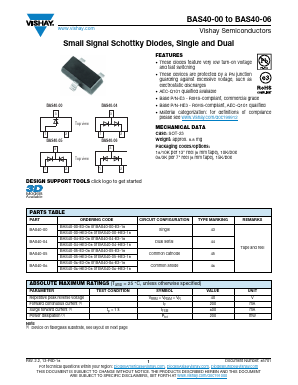 BAS40-04-E3-18 Datasheet PDF Vishay Semiconductors
