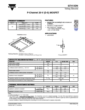 SI7413DN Datasheet PDF Vishay Semiconductors