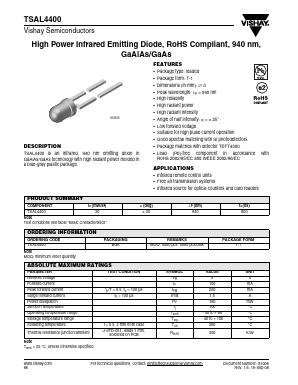 TSAL4400 Datasheet PDF Vishay Semiconductors