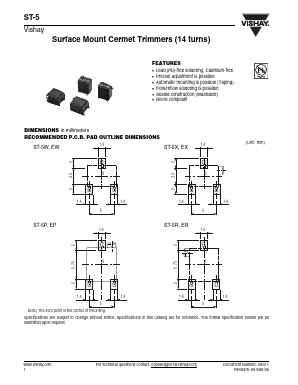 ST-5 Datasheet PDF Vishay Semiconductors