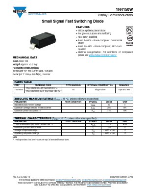1N4150W-HE3-08 Datasheet PDF Vishay Semiconductors