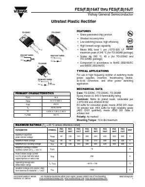FESB16ATHE3/81 Datasheet PDF Vishay Semiconductors