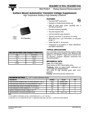3KASMC36A Datasheet PDF Vishay Semiconductors