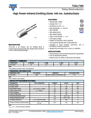 TSAL7300 Datasheet PDF Vishay Semiconductors