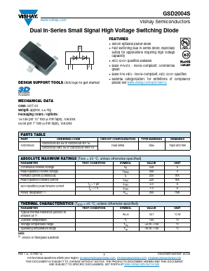 GSD2004S Datasheet PDF Vishay Semiconductors