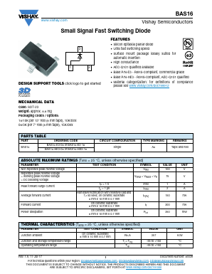 BAS16 Datasheet PDF Vishay Semiconductors